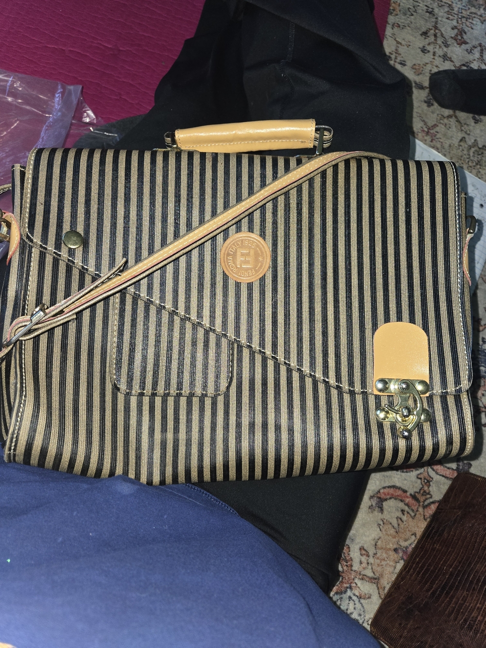 Authentic Vintage Fendi Black & Tan Crossbody W Original Hardware- Only Here!